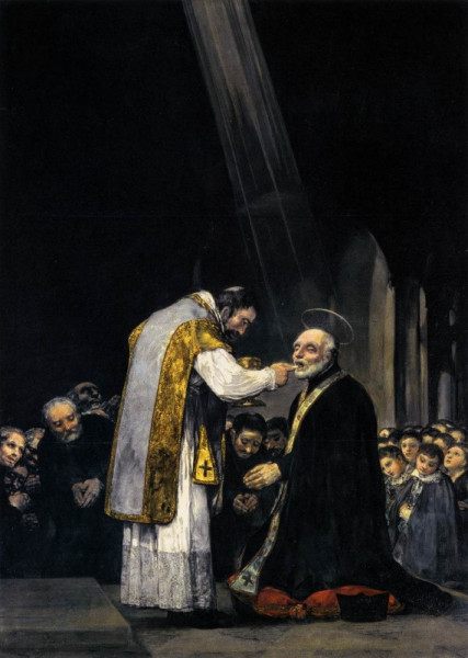Goya: Kalazanci Szent József utolsó szentáldozása (1819)