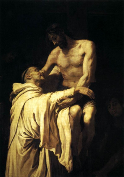 Francisco Ribalta: Krisztus megöleli Bernátot (1625 körül)