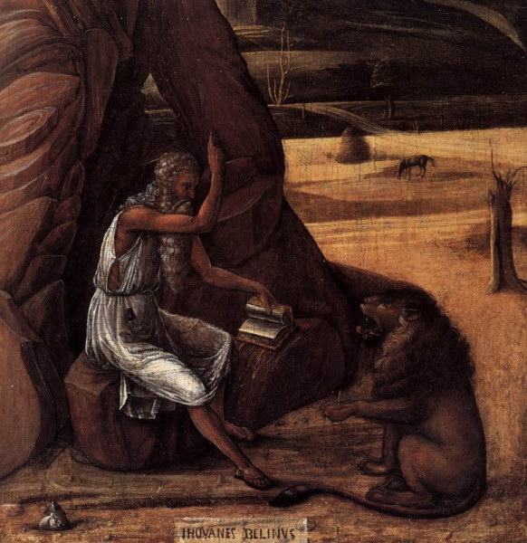 Giovanni Bellini: Szent Jeromos a sivatagban (1450 körül)