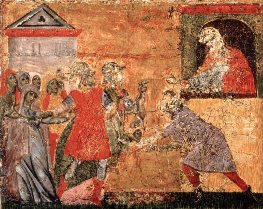 Guido da Siena: A betlehemi gyermekgyilkosság (1270-es évek)