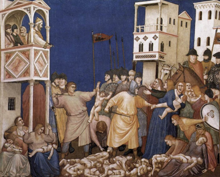Giotto di Bondone: A betlehemi gyermekgyilkosság  (1315–1320)