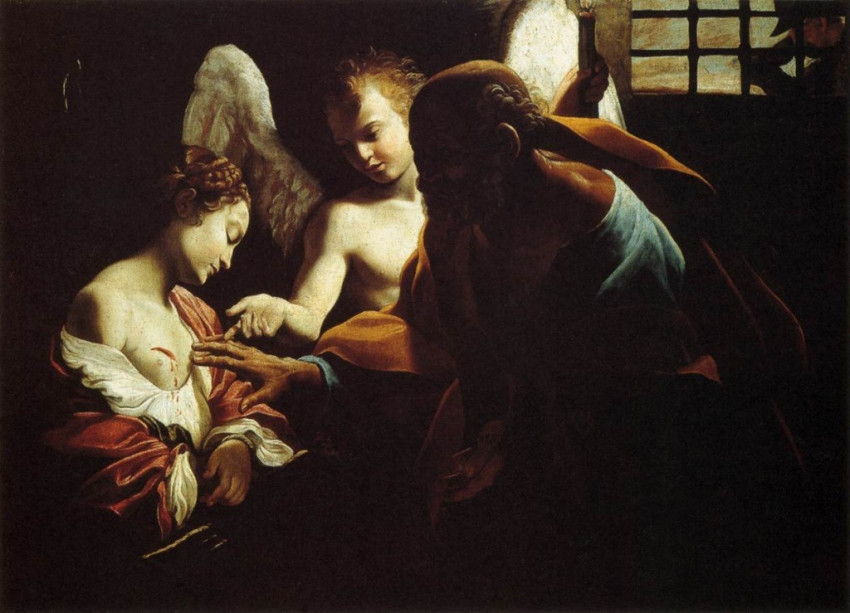 Giovanni Lanfranco: Szent Péter meggyógyítja Szent Ágotát (1614 körül)