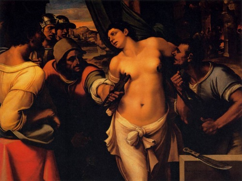 Sebastiano del Piombo: Ágota kínzása (1520)
