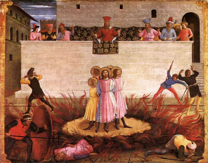 Fra Angelico: Szent Kozma és Szent Damján a máglyán (1438–40)
