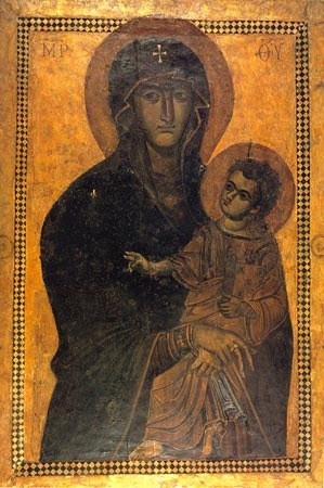 A Szent Lukácsnak tulajdonított Mária-ikon, a Salus Populi Romani (Santa Maria Maggiore-bazilika, Róma)