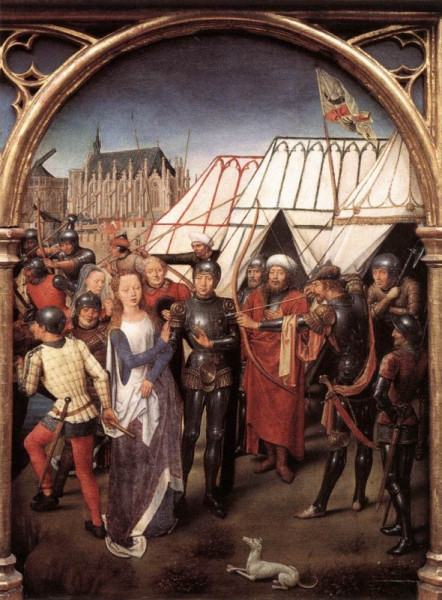 Hans Memling: Szent Orsolya mártírhalála (1489 körül)
