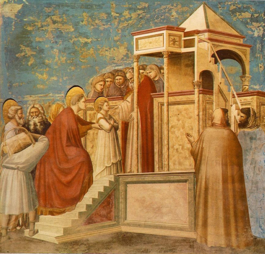Giotto: Mária bemutatása a templomban (1304–1306 körül)