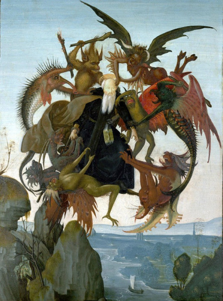 Michelangelo: Szent Antal megkínzása (1478)