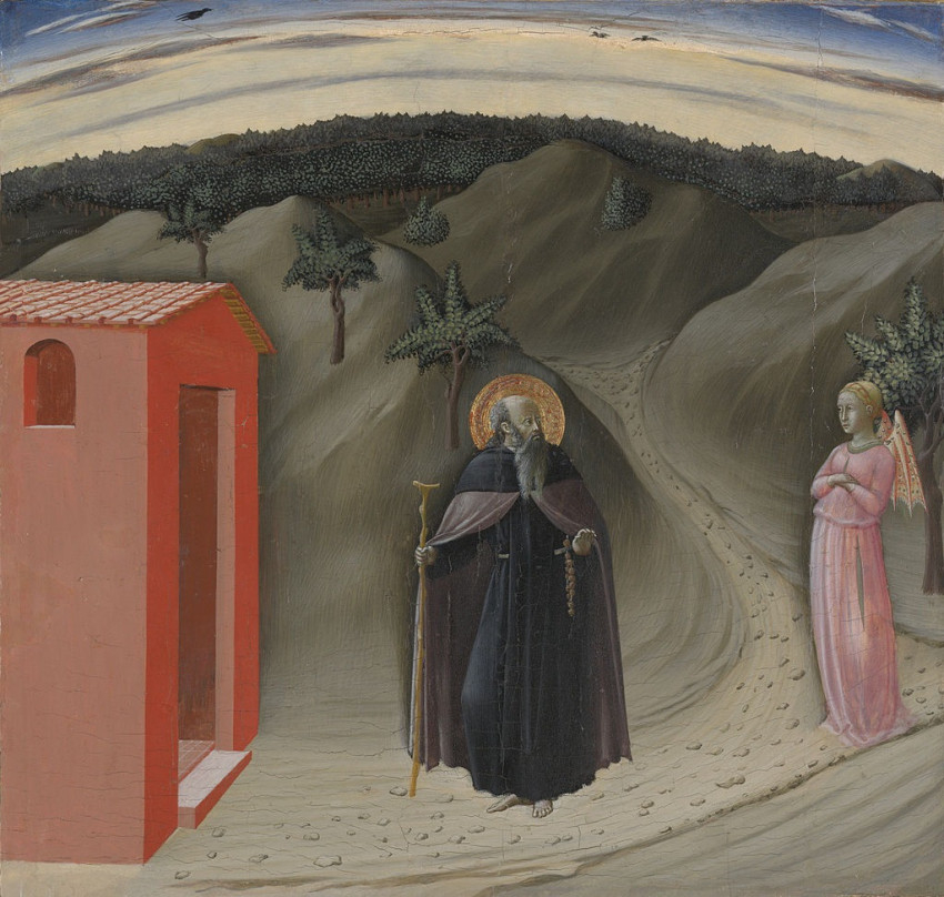Az Osservanza-bazilika mestere:  Szent Antal megkísértése (15. század)