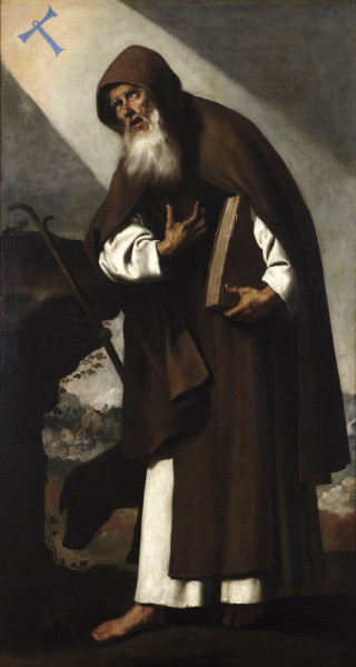 Francisco de Zurbarán: Nagy Szent Antal (1664 körül)