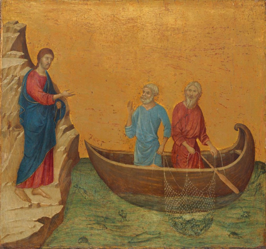 Duccio di Buoninsegna: Péter és András elhívása (1308–11)