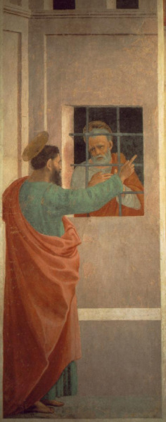 Filippino Lippi: Szent Pál meglátogatja Szent Pétert a börtönben (1481–82)