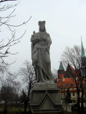 Szent Hedvig szobra Wrocławban