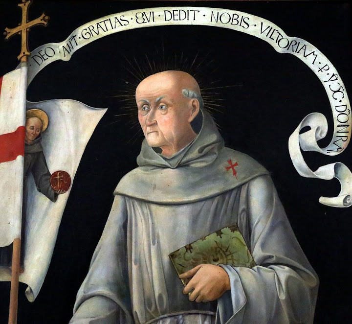 Kapisztrán Szent János (festményrészlet, Pannonhalmi Főapátság)