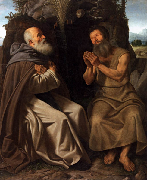 Giovanni Girolamo Savoldo: Szent Antal és Szent Pál (1515 körül)