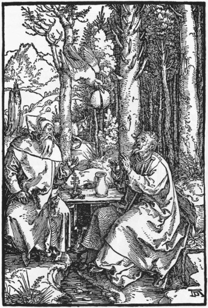 Dürer: Remete Szent Antal és Remete Szent Pál (1500–04)