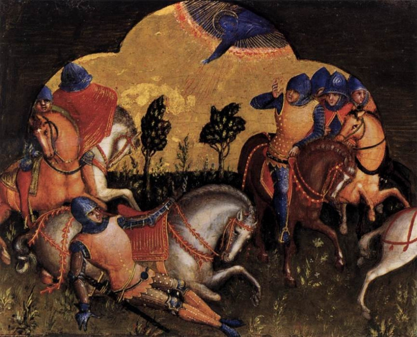 Lorenzo Veneziano: Pál megtérése (1370 körül)