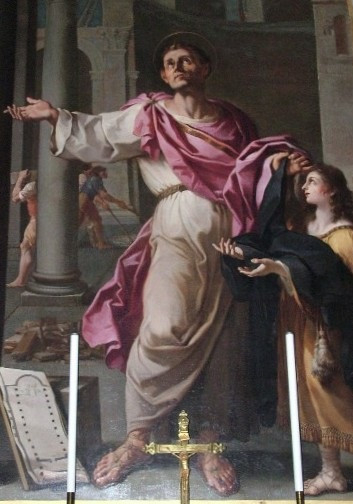 Szent Pammachius oltárképe Szent János és Pál vértanúk-bazilikában, Rómában