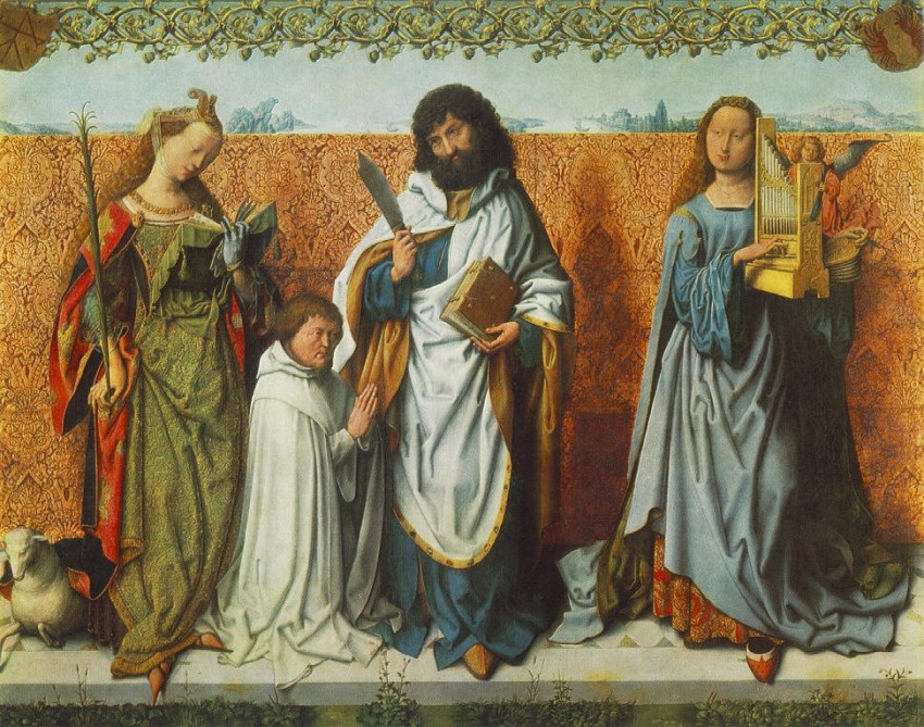 A Szent Bertalan-oltár Mestere:  Szent Ágnes, Szent Bertalan és Szent Cecília (1505 körül)