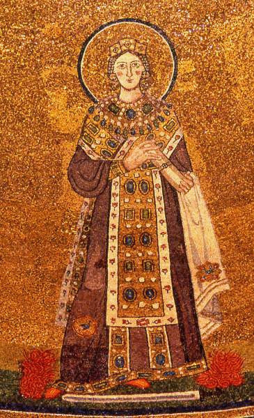 A római falakon kívüli Szent Ágnes-bazilika mozaikja