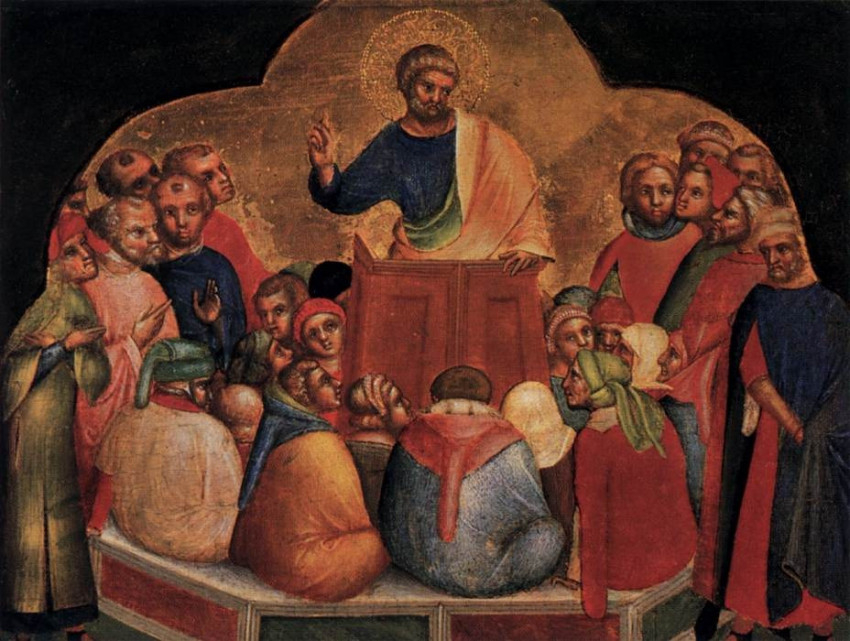 Lorenzo Veneziano: Péter apostol tanít (1370 körül)