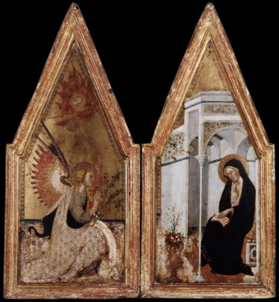 Bartolo di Fredi: Az angyali üdvözlet (1383 körül)