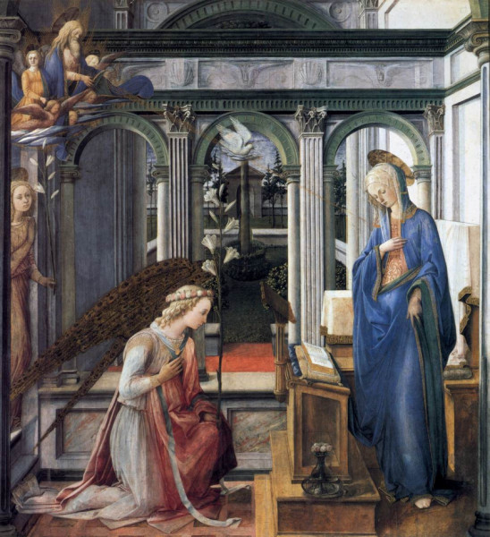 Fra Filippo Lippi: Az angyali üdvözlet (1443 körül)