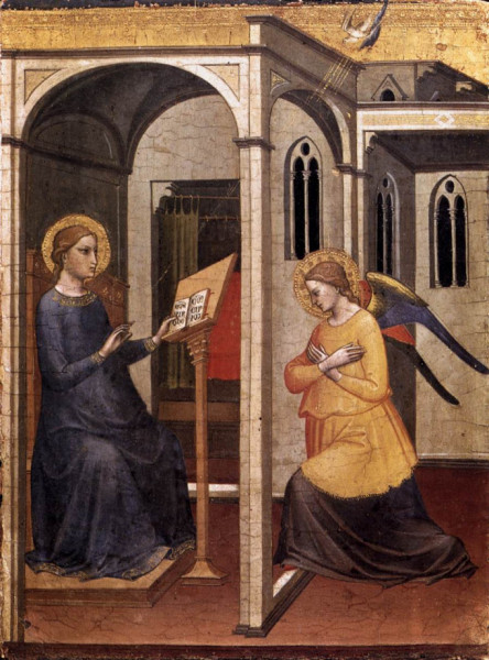 Mariotto di Nardo: Az angyali üdvözlet (1395)