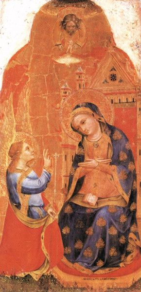 Lorenzo Veneziano: Az angyali üdvözlet (1371)