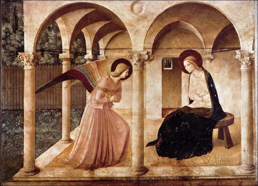 Fra Angelico: Az angyali üdvözlet (1450)