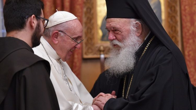 Πάπας Φραγκίσκος και Β’.  Συνάντηση Ορθοδόξου Αρχιεπισκόπου Ιερωνύμου στην Αθήνα Ουγγρική Ταχυμεταφορά