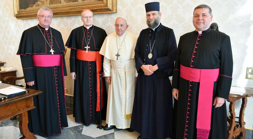 Ferenc pápa magánkihallgatáson fogadta az MKPK küldöttségét