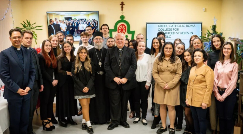 Michael Banach nuncius a miskolci Görögkatolikus Roma Szakkollégiumban: A jövő Egyháza szívből épül