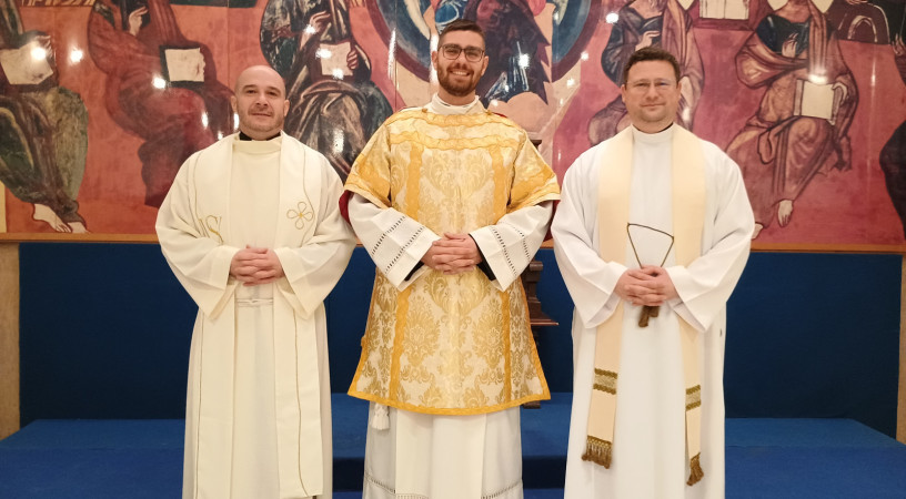Diakónussá szentelték Gáll Miklós Dávid lazarista szerzetest Rómában